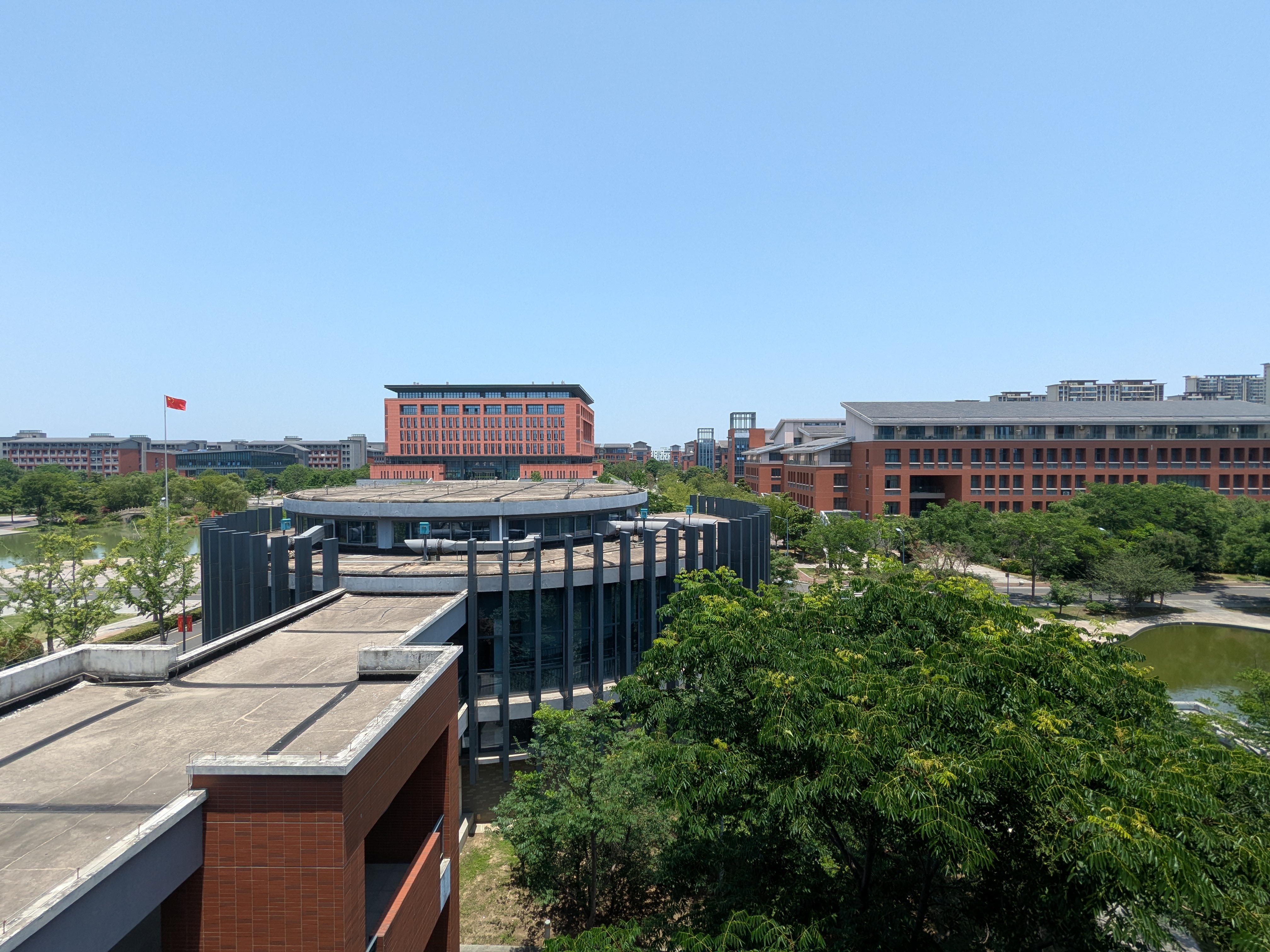 A view from a building at Changzhou Institute of Technology, Changzhou, China