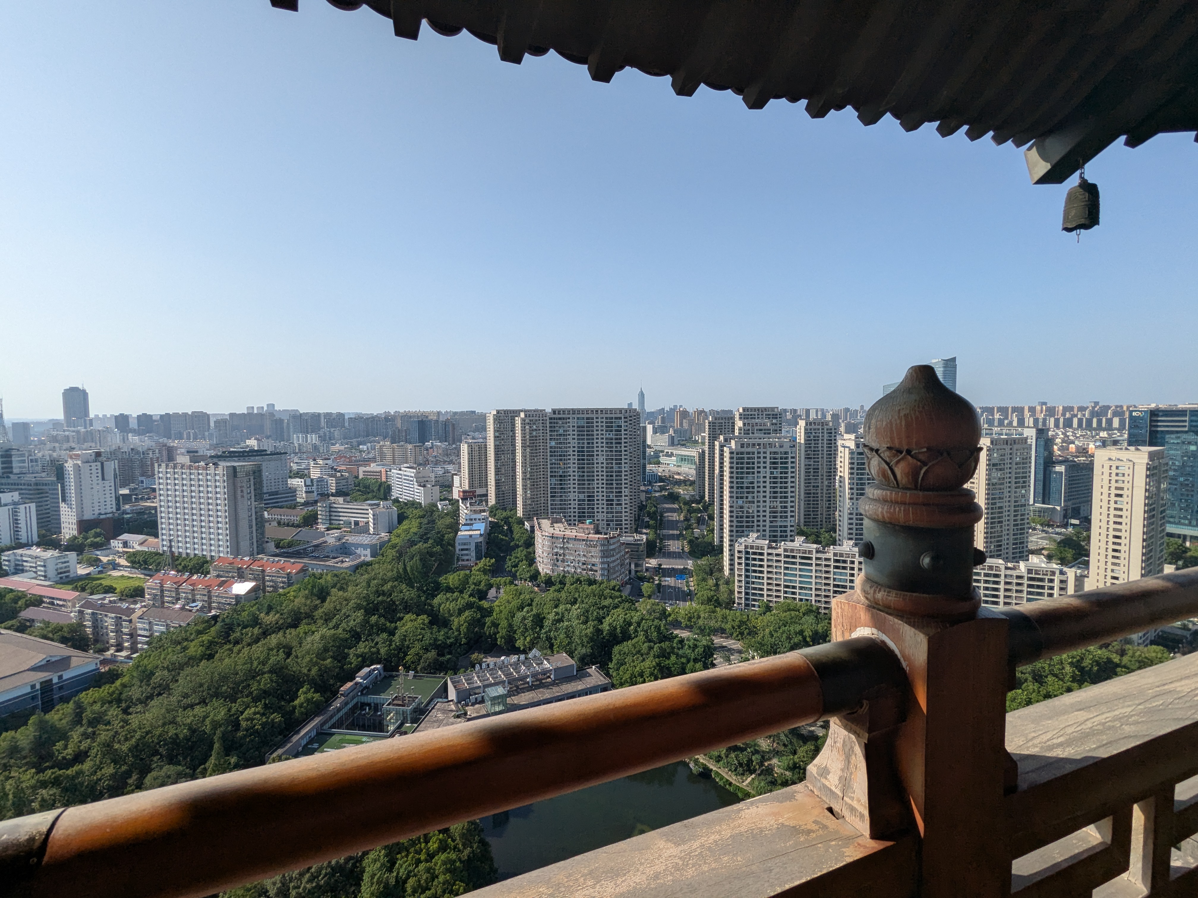 A view from the Tianning pagoda in Changzhou, China