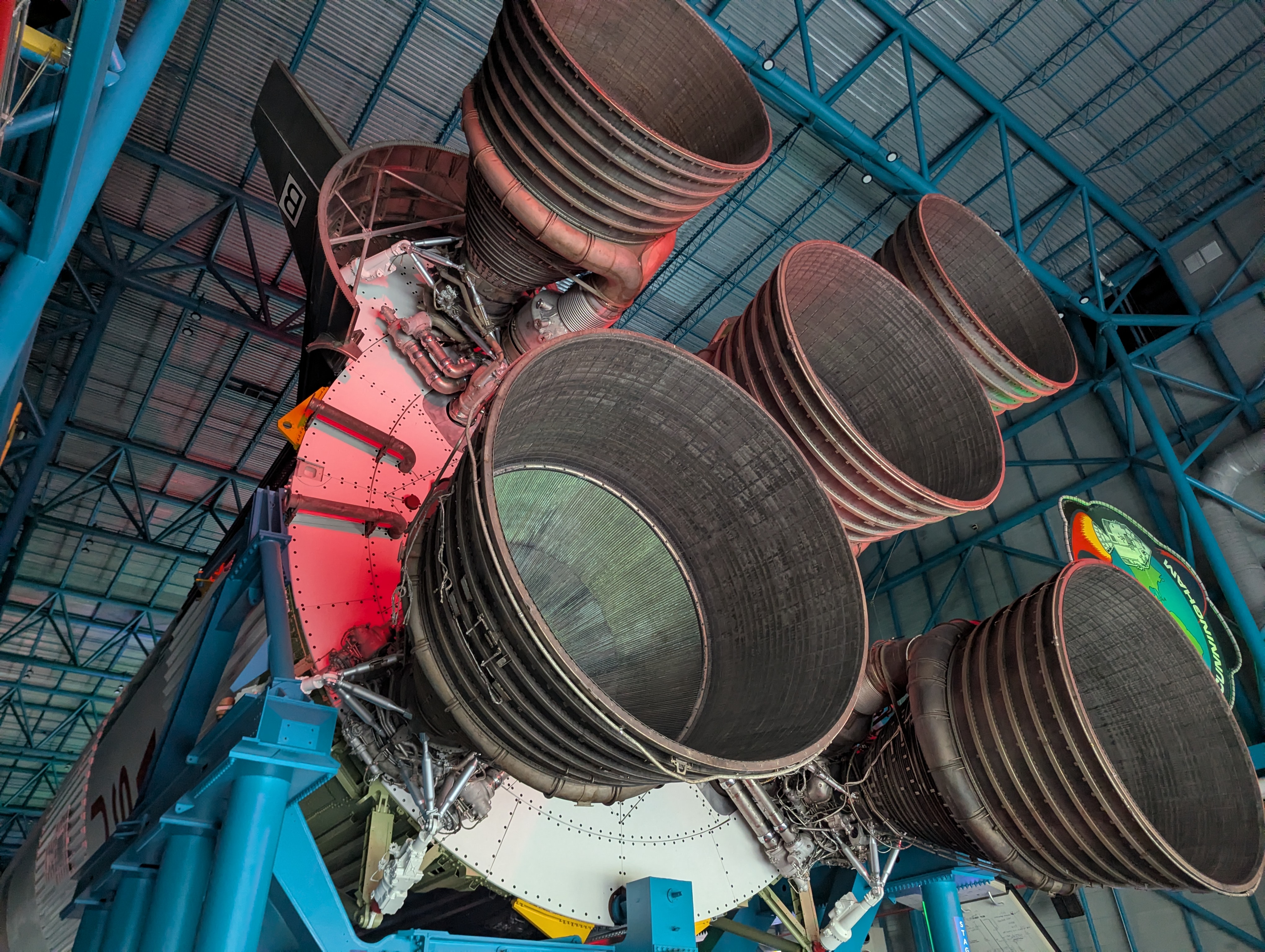 The end of a Saturn V rocket at Kennedy Space Center