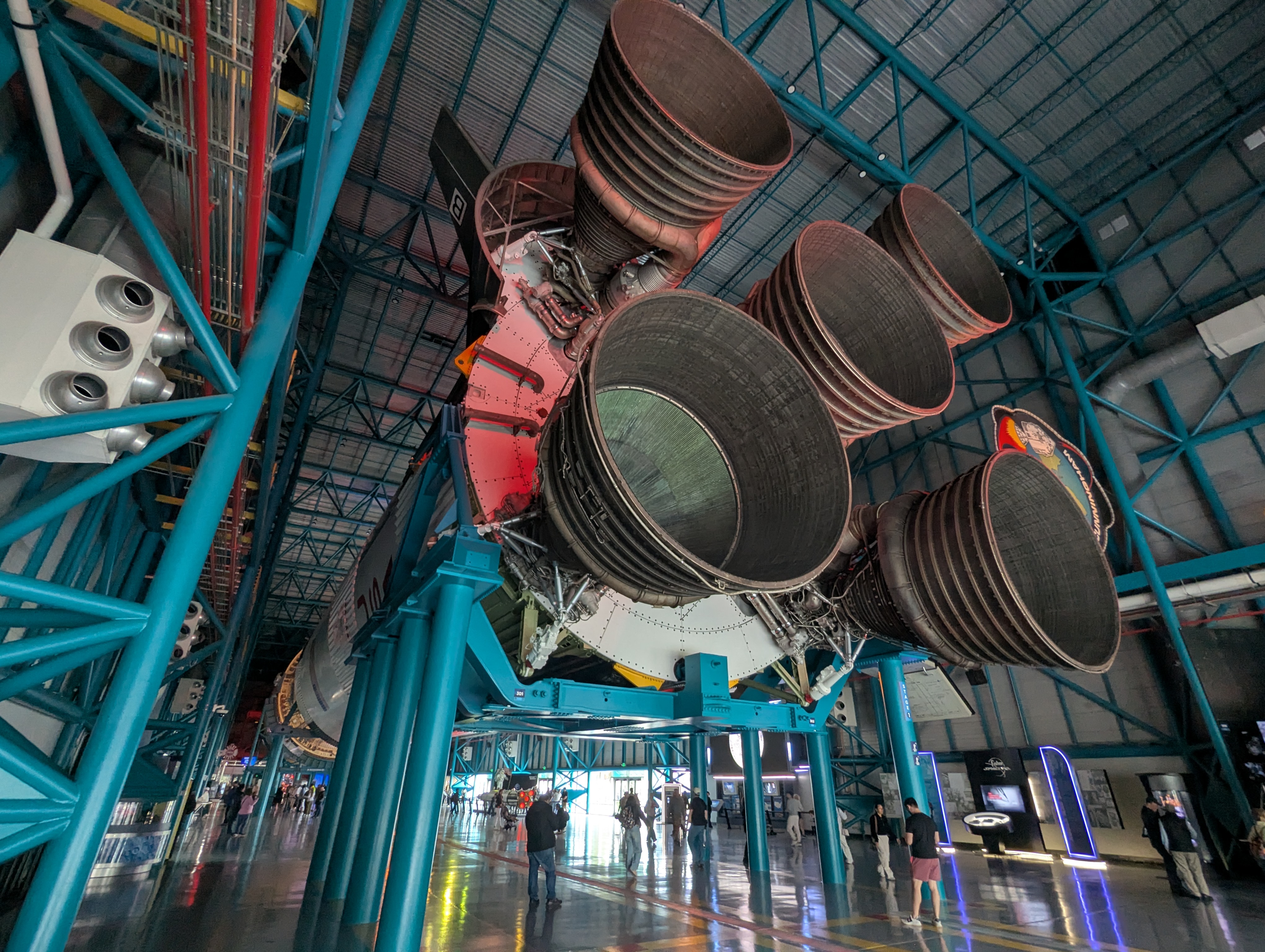The end of a Saturn V rocket at Kennedy Space Center
