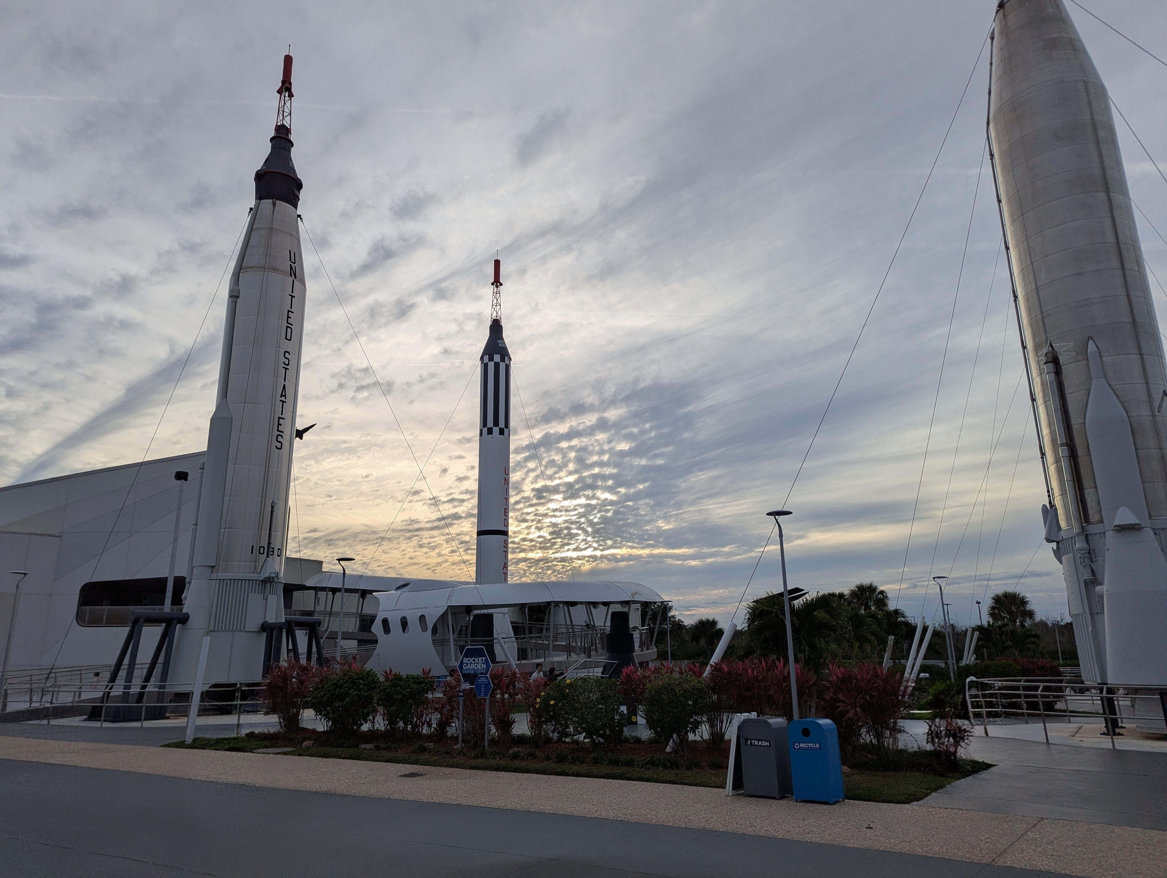 The rocket garden at Kennedy Space Center