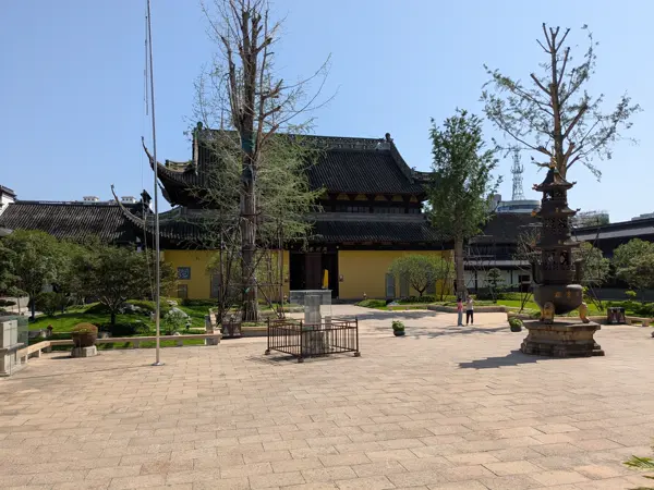 A building in the Tianning Temple in Changzhou, China