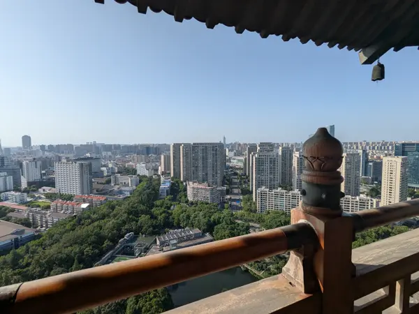 A view from the Tianning pagoda in Changzhou, China