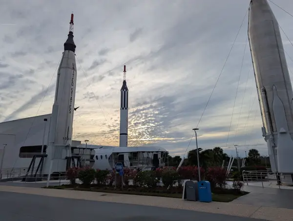 The rocket garden at Kennedy Space Center