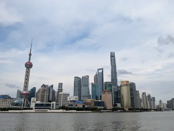 The iconic cityscape in Shanghai, China