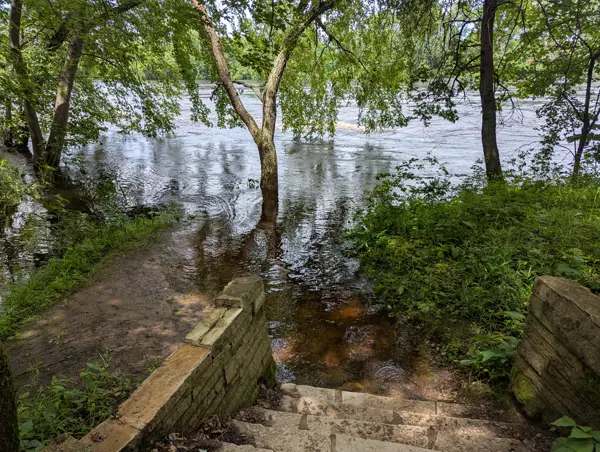 A view of the overflowing Chippewa river at UW-Eau Claire, Wisconsin (My undergrad)