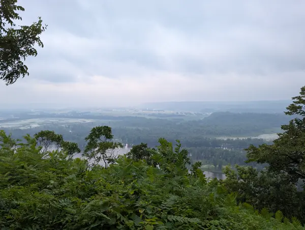 A view of the Mississippi river at Wyalusing state park, Wisconsin